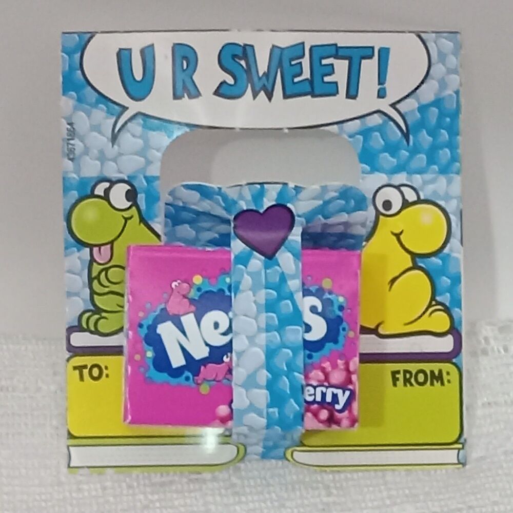 Candy NERDS Valentines U R Sweet 5 Pc 3 in Cards